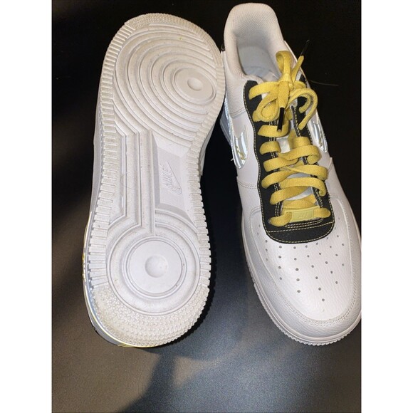 Nike Air Force Low Yellow Black White Mens Size 11.5 - Picture 6 of 8